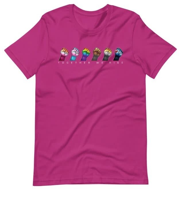 SWISH EMBASSY 'TOGETHER WE RISE SWISH EMBASSY 'TOGETHER WE RISE" T-SHIRT BERRY