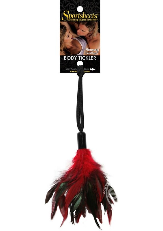 SPORTSHEETS PLEASURE FEATHER RED