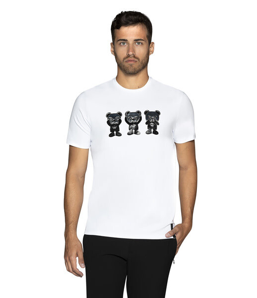 BERTIGO THREE BEARS WHITE T SHIRT