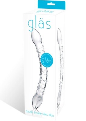 DOUBLE TROUBLE GLASS DILDO