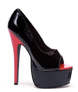 652-BONNIE 6.5" STILETTO HEEL OPEN TOE PUMP  : SALE 50% OFF