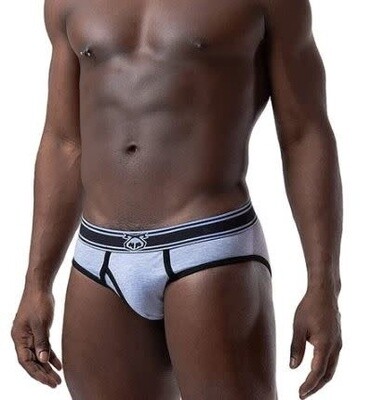 NASTY PIG LAUNCH Y-FRONT BRIEF LIGHT HEATHER BLUE