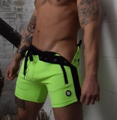 BREEDWELL BACKPACK SHORTS NEON GREEN