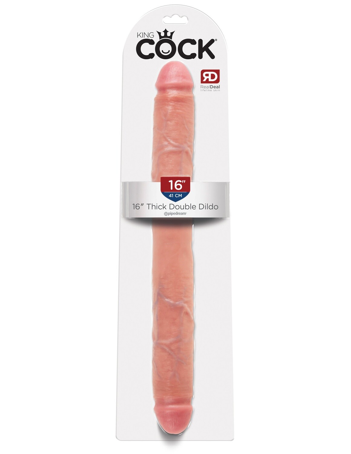 KING COCK 16" THICK DOUBLE FLESH