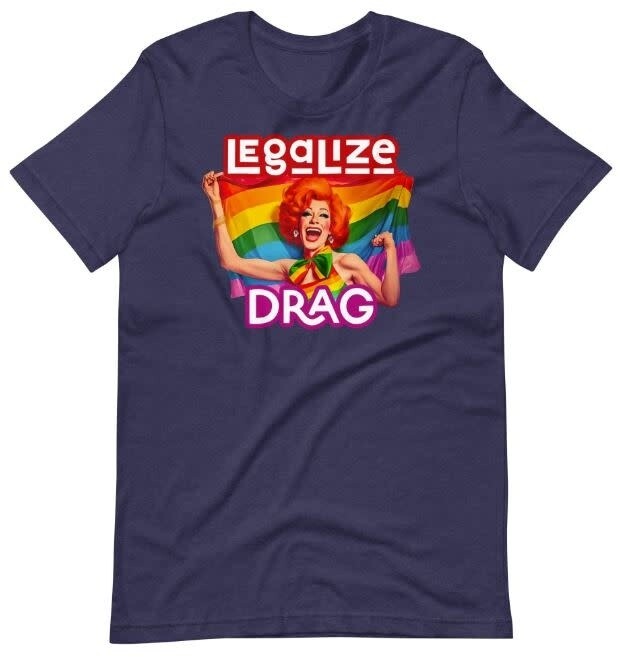 SWISH EMBASSY 'LEGALIZE DRAG SWISH EMBASSY 'LEGALIZE DRAG" T-SHIRT NAVY