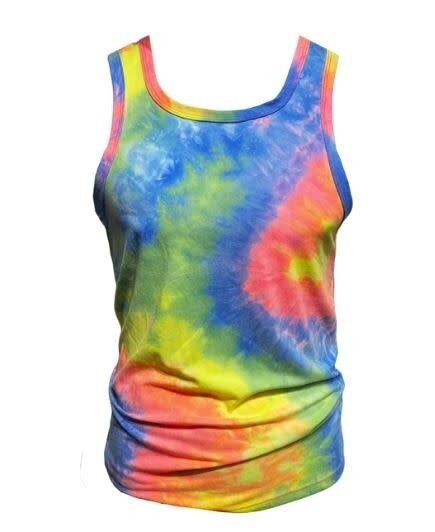 KNOBS RAINBOW TIE DYE TANK TOP