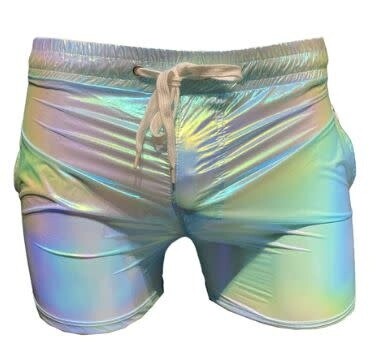 KNOBS IRIDESCENT METALLIC RAVE SHORTS KNOBS IRIDESCENT METALLIC RAVE SHORTS