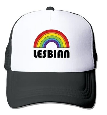LESBIAN PRIDE WITH RAINBOW ADJUSTABLE CAP