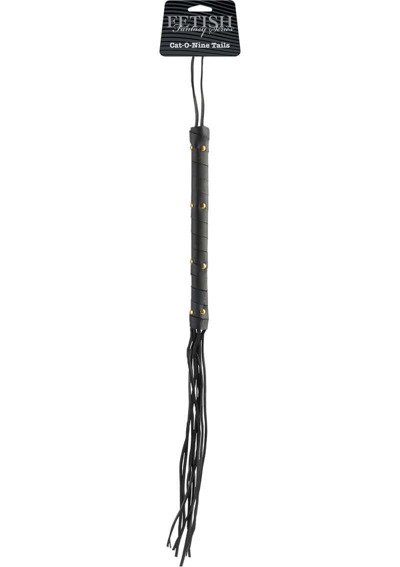 FETISH FANTASY SERIES CAT O NINE TAILS LEATHER BLACK