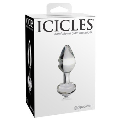 ICICLES NO 44 CLEAR GLASS ANAL PLUG
