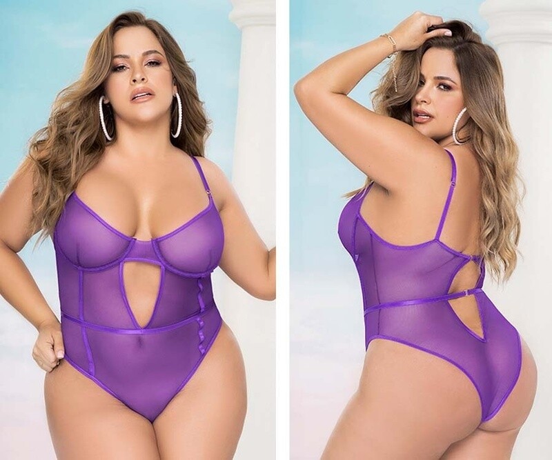 MAPALE 8669X SHEER TEDDY PURPLE