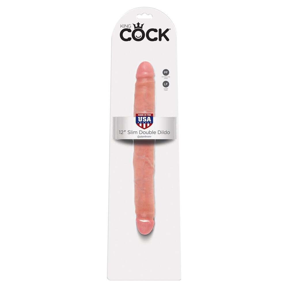 KING COCK 12" SLIM DOUBLE FLESH