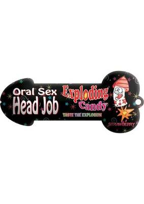 ORAL SEX HEAD JOB EXPLODING CANDY STRAWBERRY 2.12oz