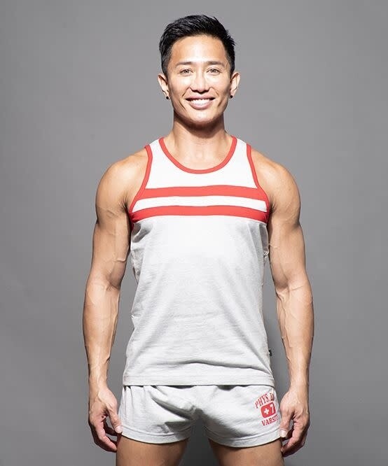 ANDREW CHRISTIAN PHYS. ED . VARSITY TANK HEATHER GREY