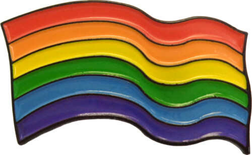 RAIN WAVY FLAG LAPEL PIN