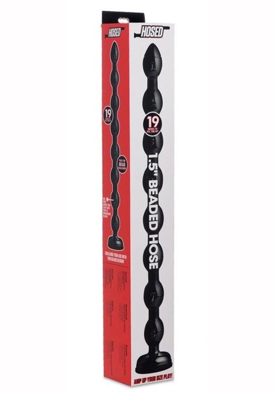 HOSED 2 BEADED 1.5" ANAL HOSE 19"