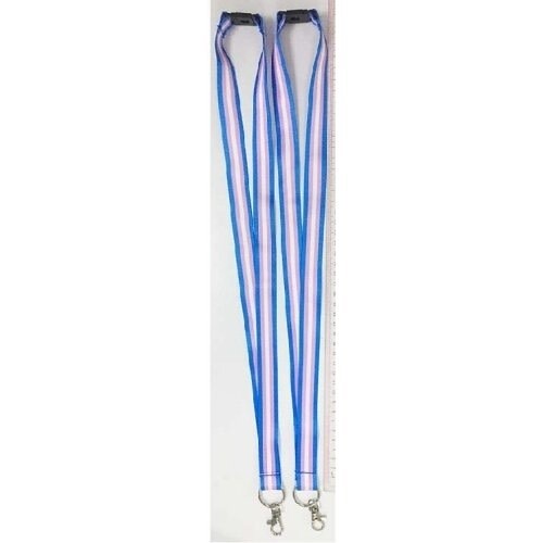 TRANS PRIDE W/ NECK SNAP CLOSURE LANYARD