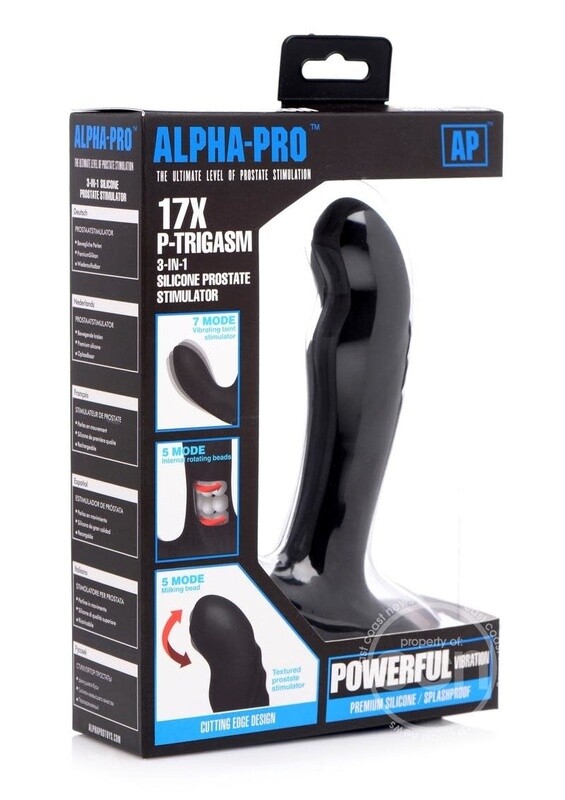 ALPHA PRO P-TRIGASM 3 IN 1 SILICONE PROSTATE STIMULATOR