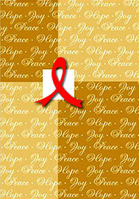 X-MAS CARD RED RIBBON ON GOLD