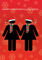 X-MAS CARD, GREETINGS FROM THE GIRLS!