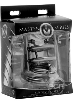 MASTER SERIES DELUXE CLEAVER URETHRAL SPREADER CBT CHASTITY CAGEG