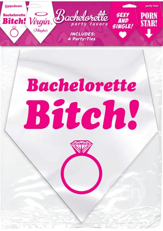 BACHELORETTE PARTY FAVORS PARTY TIES 4 PK  - 50%OFF