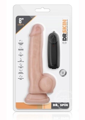 DR SKIN DR SPIN GYRATING DILDO WITH SUCTION CUP 8.5