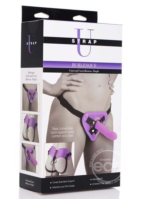 STRAP U BURLESQUE UNIFERSAL CORSET HARNESS PURPLE
