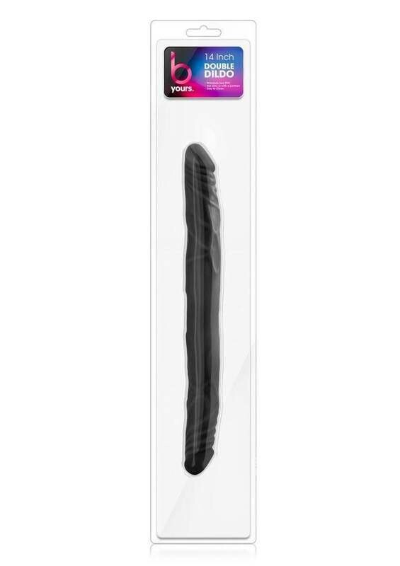 B YOURS DOUBLE DILDO 14" BLACK