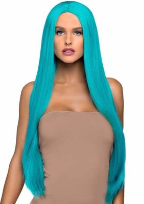 33" LONG STRAIGHT WIG TURQUOISE