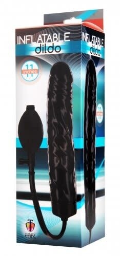 TRINITY VIBES INFLATABLE DILDO BLACK 11"