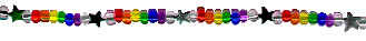 RAINBOW SMALL GLASS STAR BEADS NECKLACE