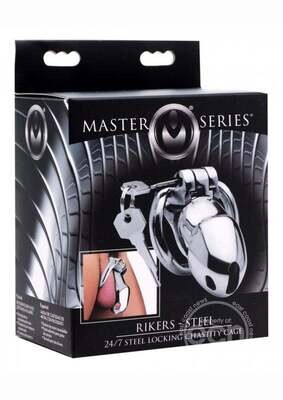 MASTER SERIES RIKERS 24-7 CHASITY COCK CAGE WITH KEY
