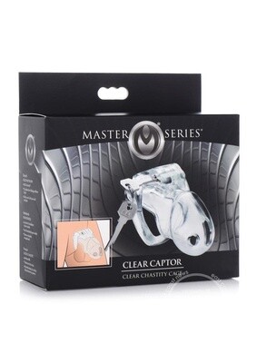 MASTER SERIES CLEAR CAPTOR CHASITY CAGE SMALL