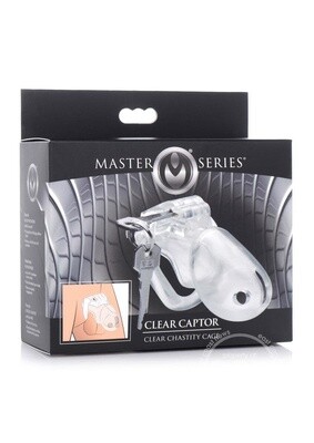 MASTER SERIES CLEAR CAPTOR CHASITY CAGE LARGE