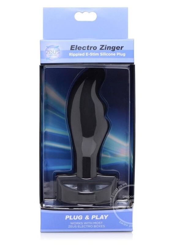 ZEUS ELECTRO ZINGER RIPPLED E STIM SILICONE PLUG