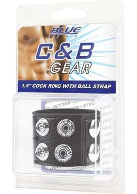 C&B GEAR COCK RING WITH BALL STRAP 1.5inch