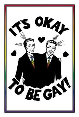 ITS OK TO BE GAY-MALE PRIDE POSTCARD