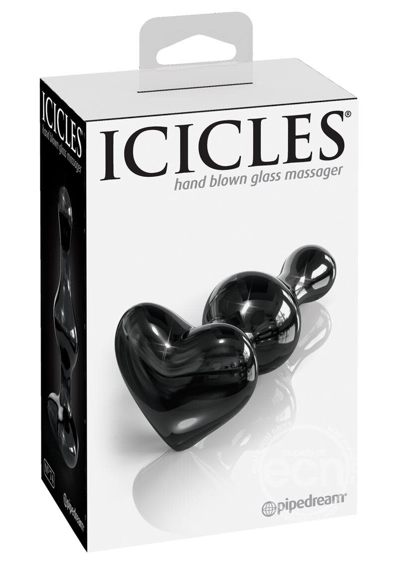 ICICLES No 74 HEART SHAPED GLASS PLUG ICICLES No 74 HEART SHAPED GLASS PLUG