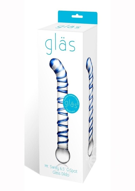 GLAS MR SWIRLY G SPOT GLASS DILDO  6.5"
