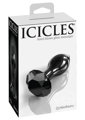 ICICLES No 78 GLASS ANAL PLUG BLACK