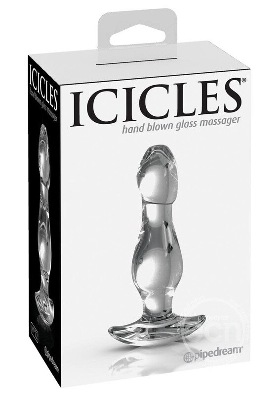 ICICLES No 72 GLASS ANAL PLUG ICICLES No 72 GLASS ANAL PLUG