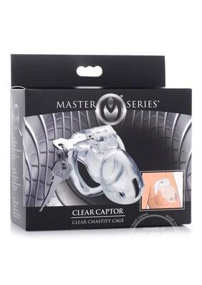 MASTER SERIES CLEAR CAPTOR CHASITY CAGE MEDIUM