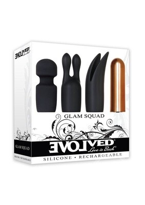 EVOLVED GLAM SQUAD RECHARGEABLE BULLET & 3 SILICONE SLEEVES KIT