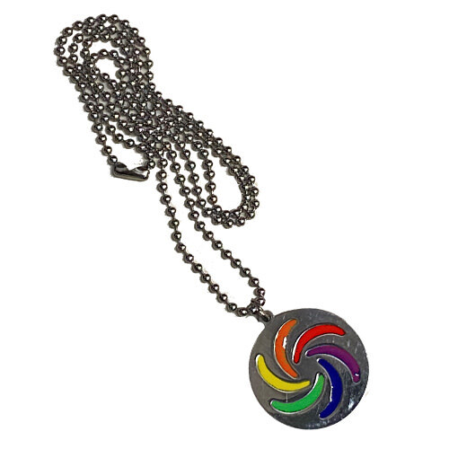 RAINBOW SWIRL STAINLESS STEEL NECKLACE
