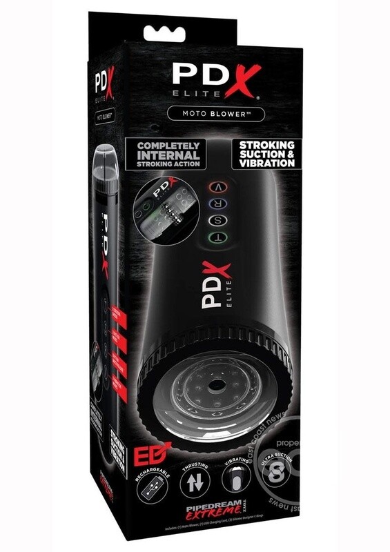 PDX ELITE MOTO BLOWER MASTURBATOR BLACK