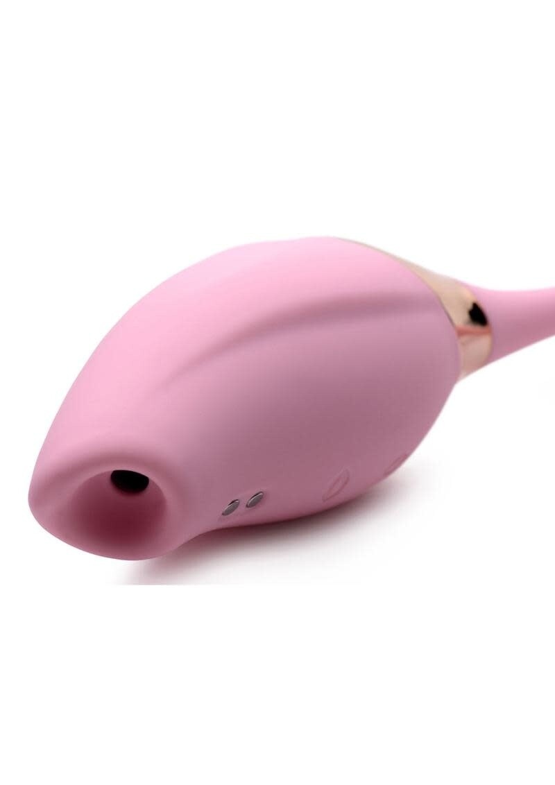 INMI SHEGASM 8X TANDEM PLUS SUCTION CLITORAL STIMULATOR & EGG PINK