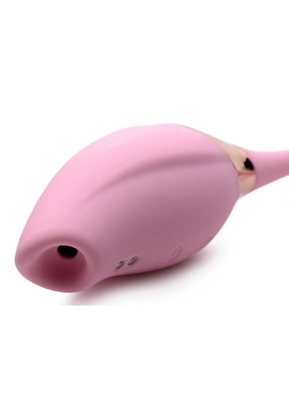 INMI SHEGASM 8X TANDEM PLUS SUCTION CLITORAL STIMULATOR & EGG PINK
