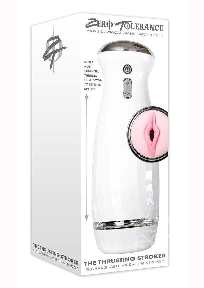 ZERO TOLERANCE THE THRUSTING STROKER RECHARGEABLE VIBRATING PUSSY MASTURBATOR