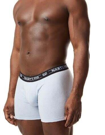 NASTY PIG LAUNCH BOXER BRIEF LIGHT HEATHER BLUE